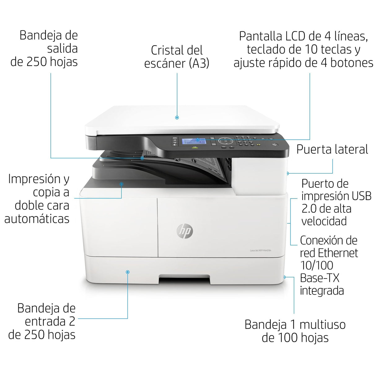 EAN 0194441017663 - HP LaserJet M442dn Laser A3 1200 x 1200 DPI 24 ppm imagen 7