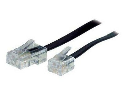 S-Conn Cable De Conexión 6m Rj11 - Rj45 Negro, Transparente