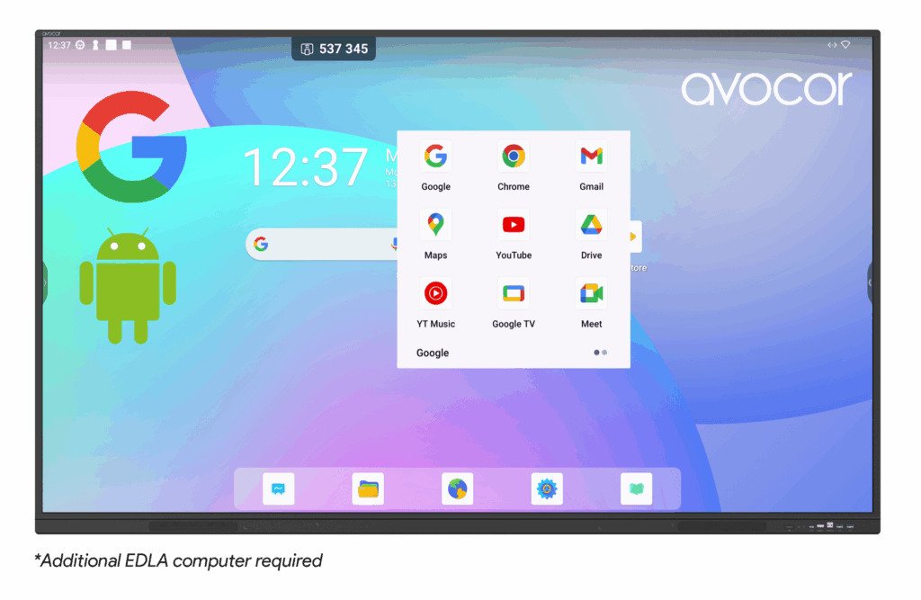 Avocor Avs-8610e 86" Clase Diagonal S Series Pantalla Lcd Con Retroiluminación Led Interactivo Con Pantalla Táctil (Multitáctil) Android 4k Uhd (2160p) 3840 X 2160 Led De Iluminación Directa