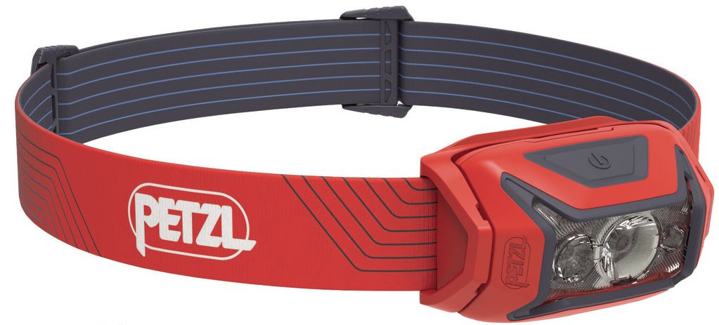 Linterna Petzl Actik Rojo Con Cinta Para Cabeza Criptón