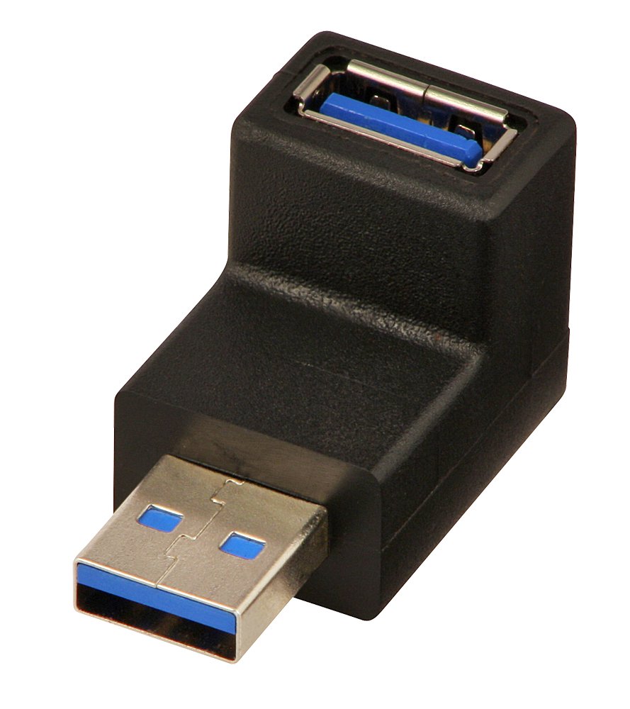 Adaptador Lindy Usb 3.0 Tipo A 90° Acodado Por Debajo M/H Negro