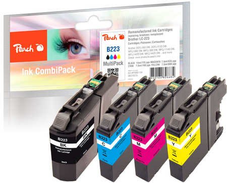 Peach Pi500-134 Tinta Negro Lc-223bk, Cian, Magenta, Amarillo