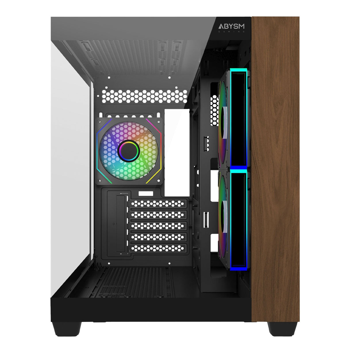 Caja Pc Abysm Danube Sava Nature 285c Black Argb Micro Atx, Itx - Lateral Y Frontal Cristal Templado - 3.5" Y 2.5" -