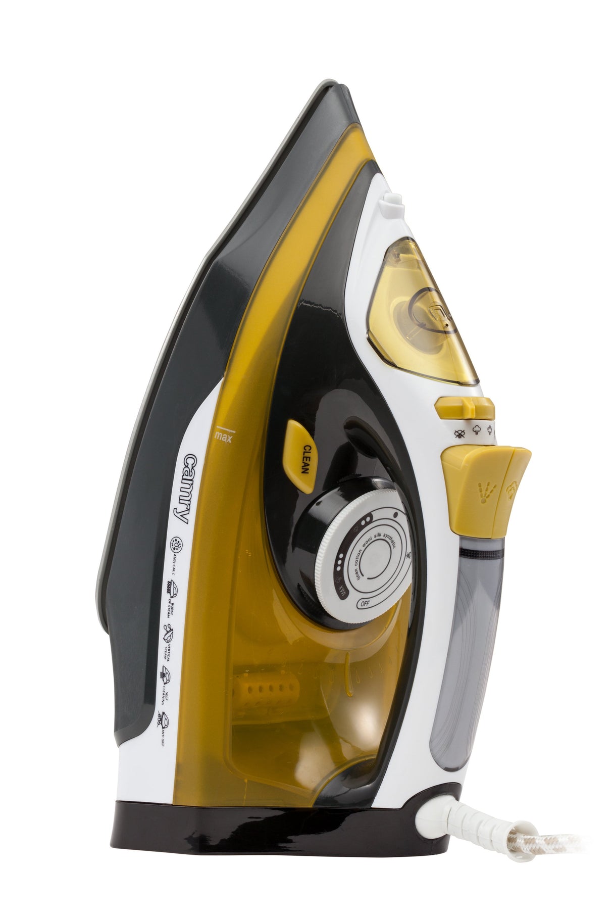 EAN 5908256839373 - Camry Premium CR 5029 plancha Plancha a vapor 2400 W Negro, Amarillo imagen 5
