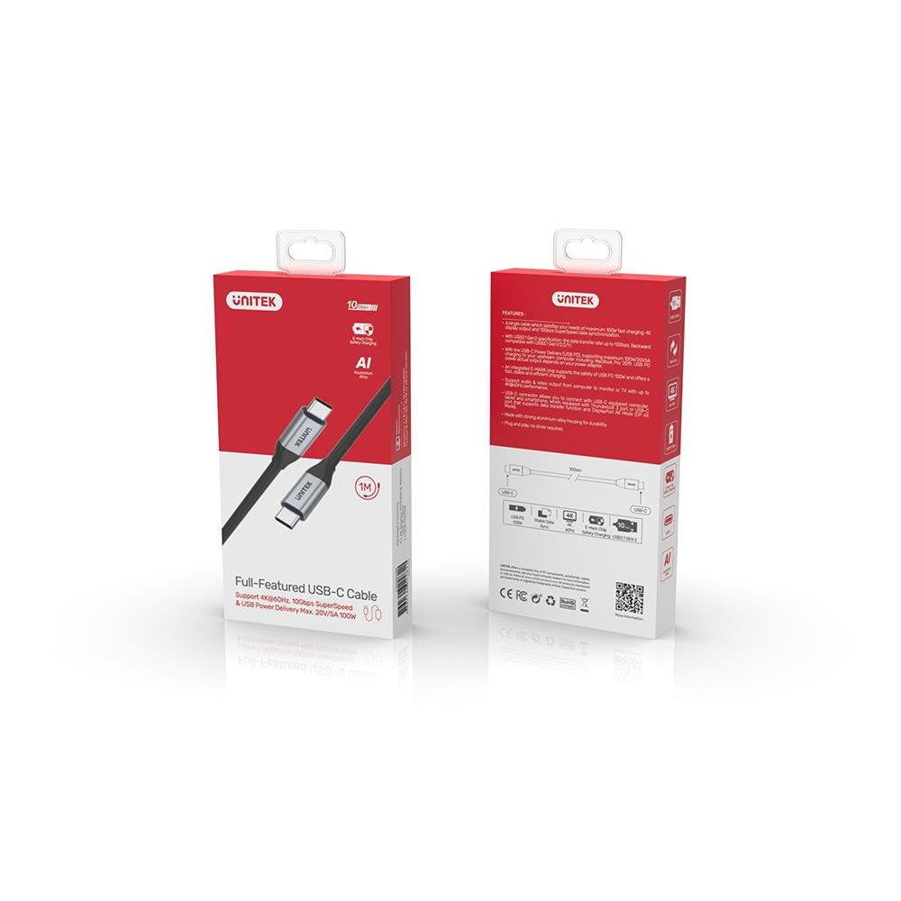 EAN 4894160044822 - UNITEK C14082ABK cable USB USB 3.2 Gen 2 (3.1 Gen 2) 1 m USB C Negro imagen 4