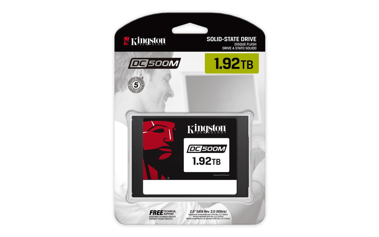 Disco Ssd Kingston 1.92tb Dc500 , 6.35 Cm (2.5") , Sata Iii, 6 Gbps, 3d Tlc Nand, 256-Bit Aes, 92.34 G