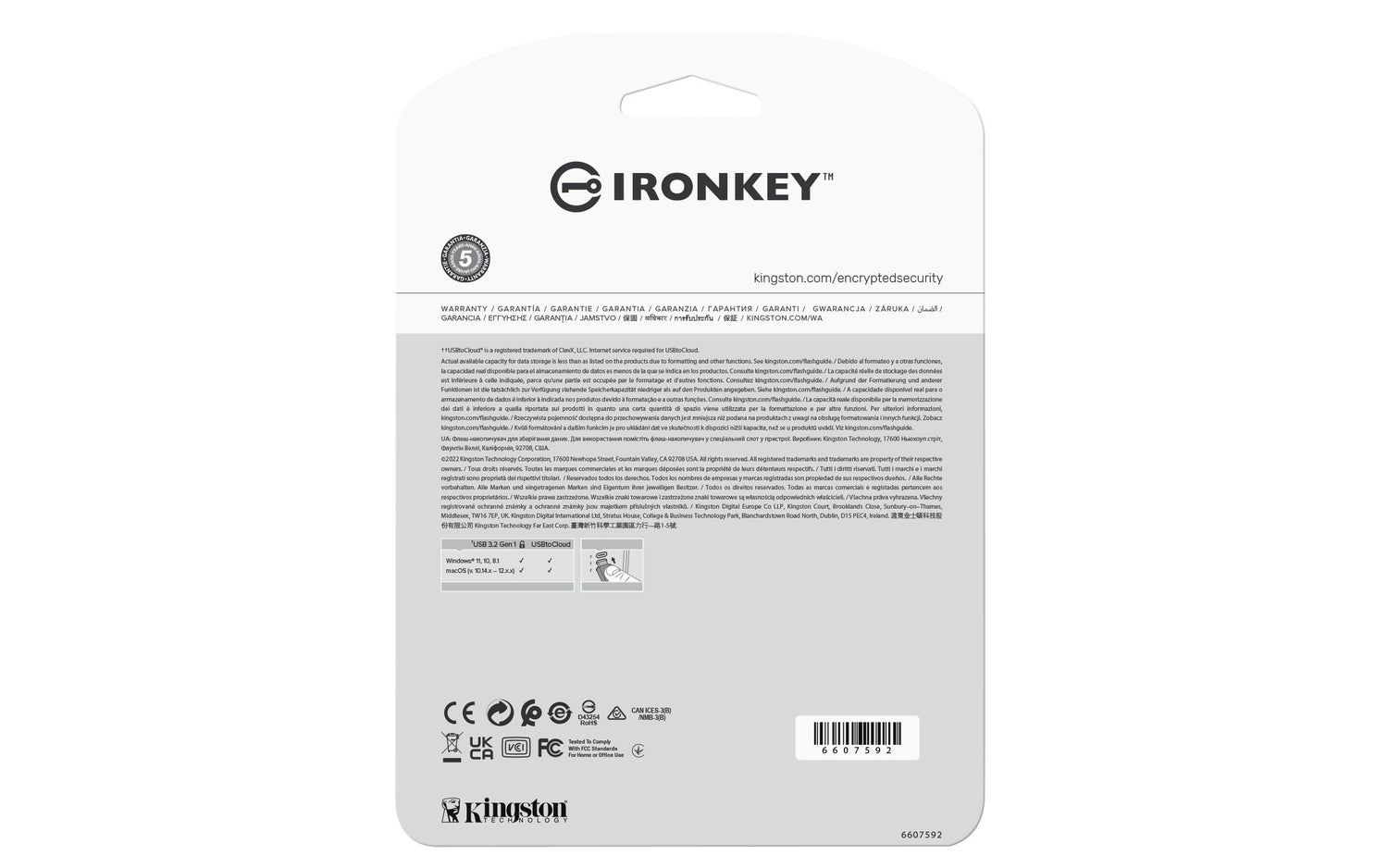 EAN 0740617329339 - Kingston Technology IronKey Locker+ 50 unidad flash USB USB tipo A 3.2 Gen 1 (3.1 Gen 1) Plata imagen 4