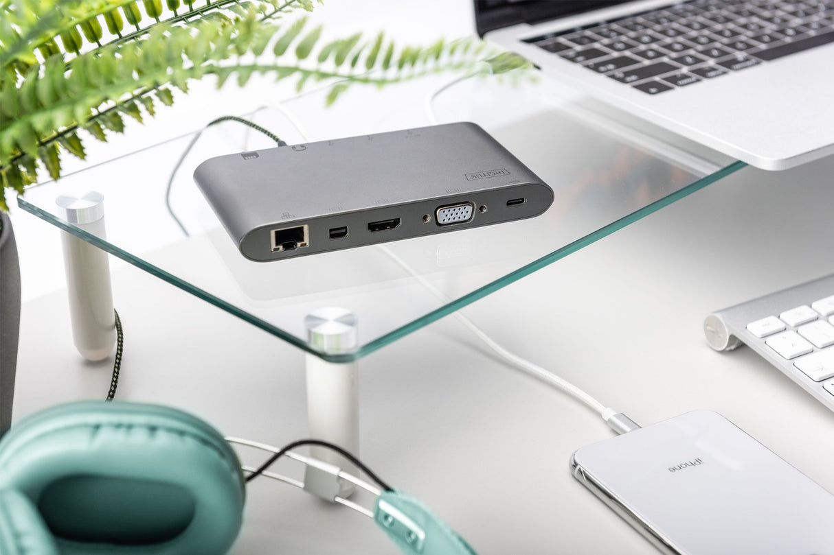 EAN 4016032456650 - Digitus DA-70875 base para portátil y replicador de puertos Alámbrico USB 3.2 Gen 1 (3.1 Gen 1) Type-C Gr imagen 7