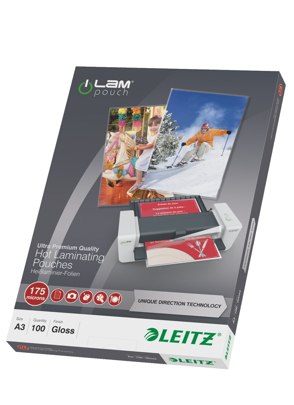 Leitz Fundas Para Plastificar Brillante 175 Mikron A3