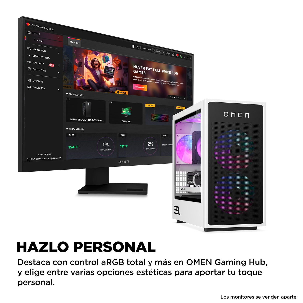 EAN 0199764264350 - HP OMEN 35L Gaming Desktop GT16-0118ns Intel Core Ultra 5 225F 32 GB DDR5-SDRAM 1 TB SSD NVIDIA GeForce R imagen 7