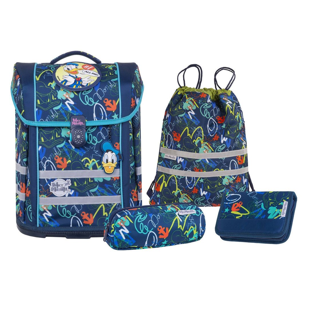 Mcneill Juego De Mochila Escolar Perfecto 5tlg. Donald Duck