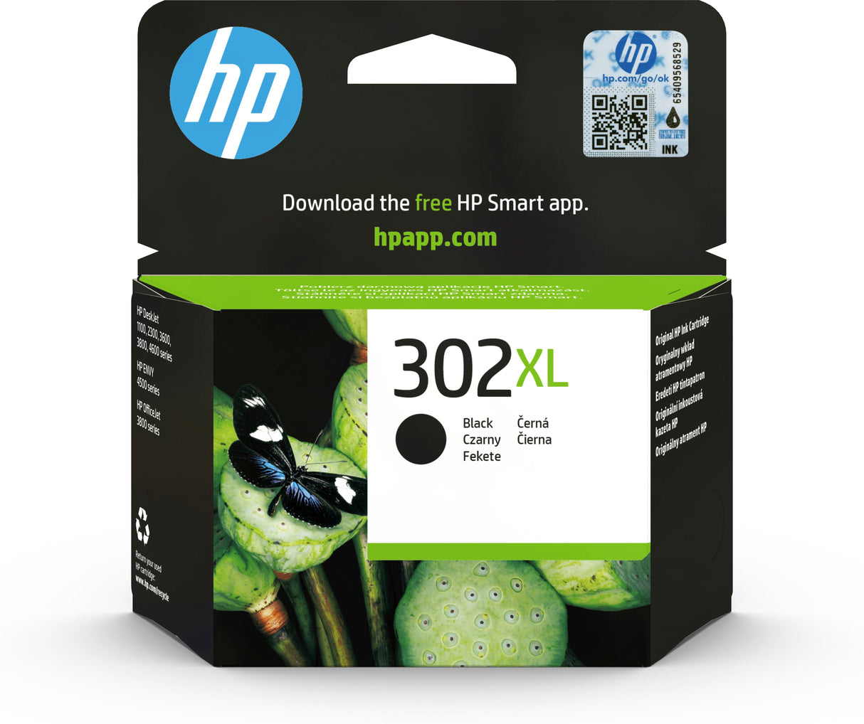 Tinta Original Hp 302 Xl Alta Capacidad Negro F6u68ae