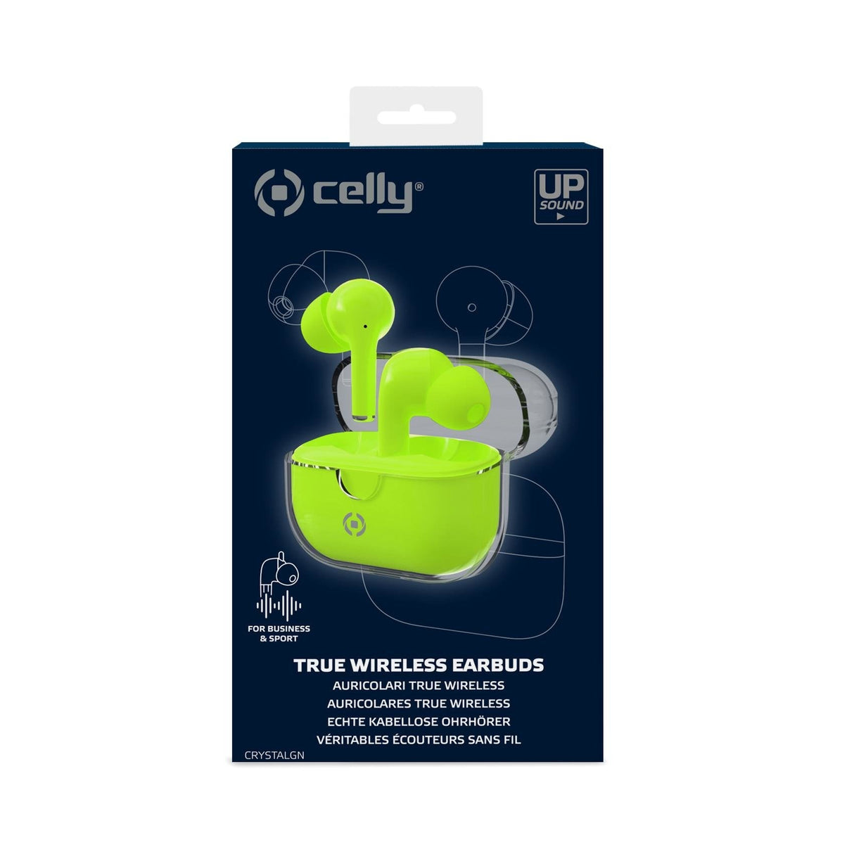 Celly Clear Auriculares True Wireless Stereo (Tws) Usb Tipo C Bluetooth Verde