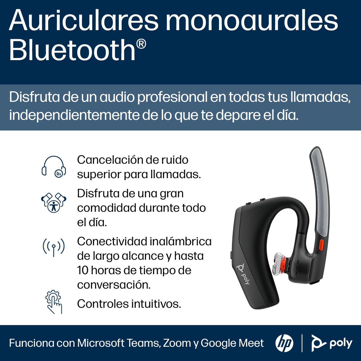 EAN 0198701663348 - HP Poly Voyager Legend 30 Headset Inalámbrico Dentro de oído Llamadas/Música Bluetooth Negro imagen 3