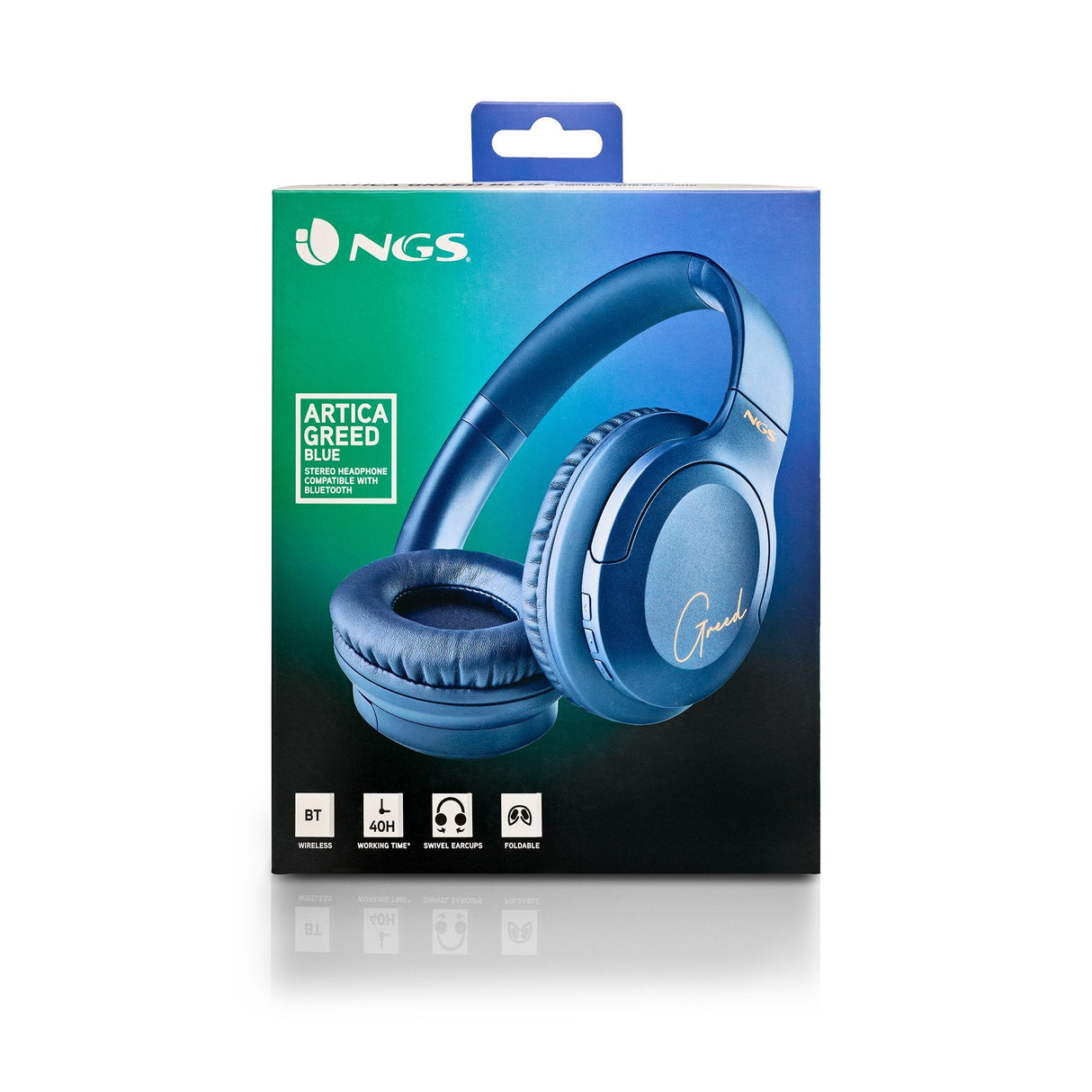 Auriculares Inalámbricos Ngs Artica Greed Con Micrófono Bluetooth Azul