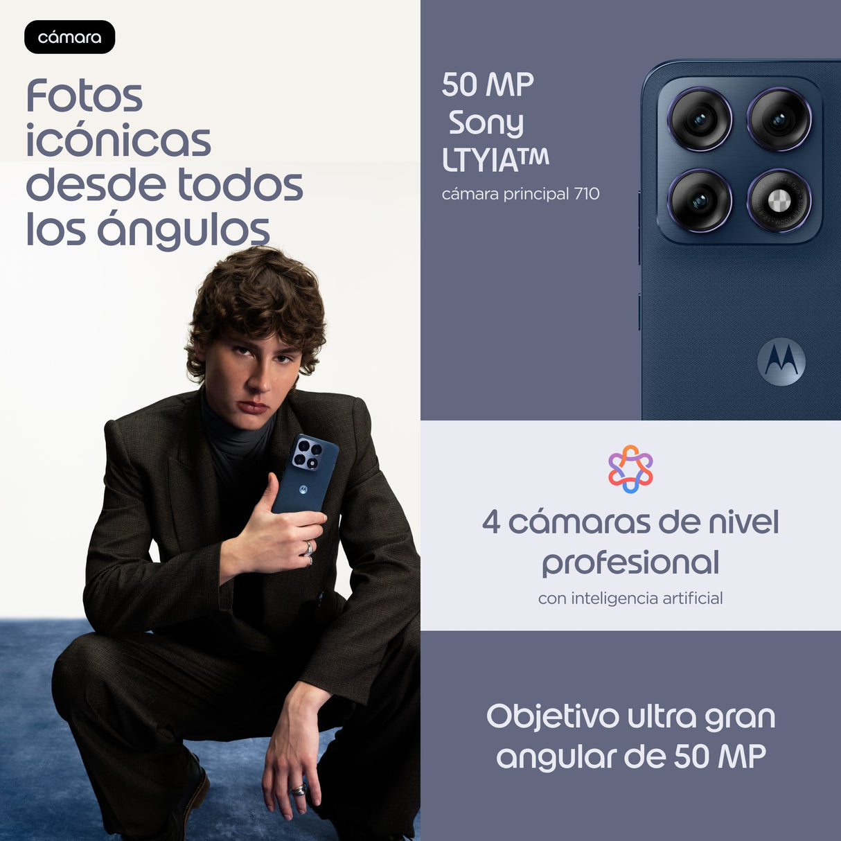 EAN 0840493615790 - Motorola edge 70 pro 17,2 cm (6.78") SIM doble Android 16.0 5G USB Tipo C 12 GB 512 GB 6500 mAh Azul oscu imagen 7