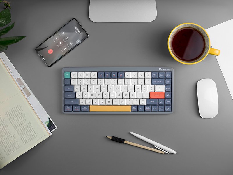 Teclado Mecánico Tracer Fina 84 Grey (Outemu Red Switch) Trakla47279