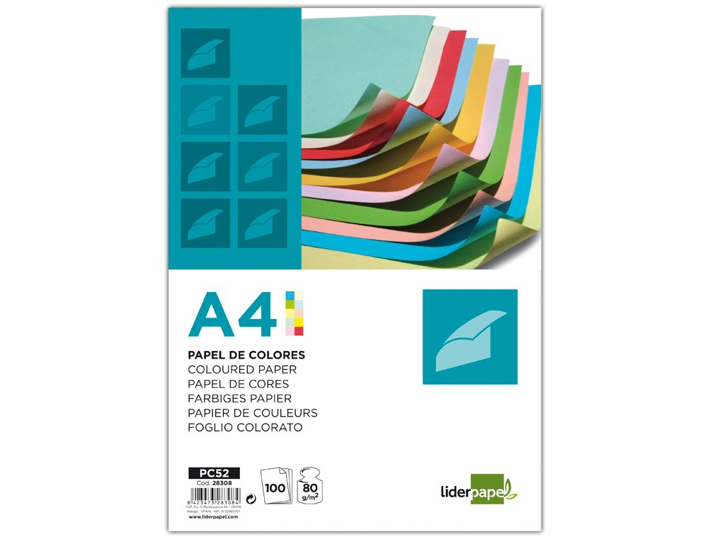 EAN 8423473283084 - Liderpapel PC52 papel decorativo Bloc de hojas de papel para bellas artes 100 hojas imagen 1