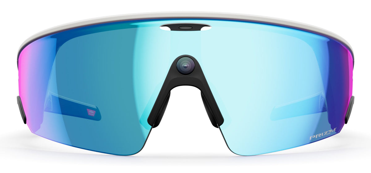 Meta Oakley Vanguard, Meta Ai, Blanco, Prizm Sapphire Ai Glass