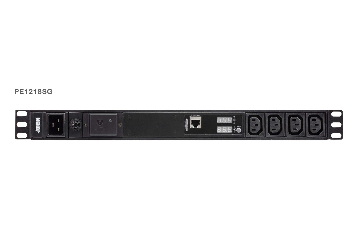 18-Outlet 1u Pdu With Current Accs And Voltage Lcd Display Overcurr