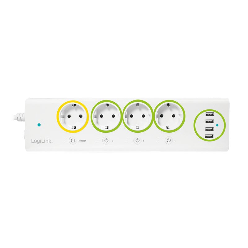 EAN 4052792039870 - LogiLink PA0130 base múltiple 1,5 m 4 salidas AC Interior Blanco imagen 2