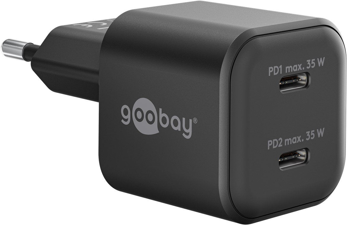 EAN 4040849753336 - Goobay 75333 cargador de dispositivo móvil Universal Negro Corriente alterna Carga rápida Interior imagen 1