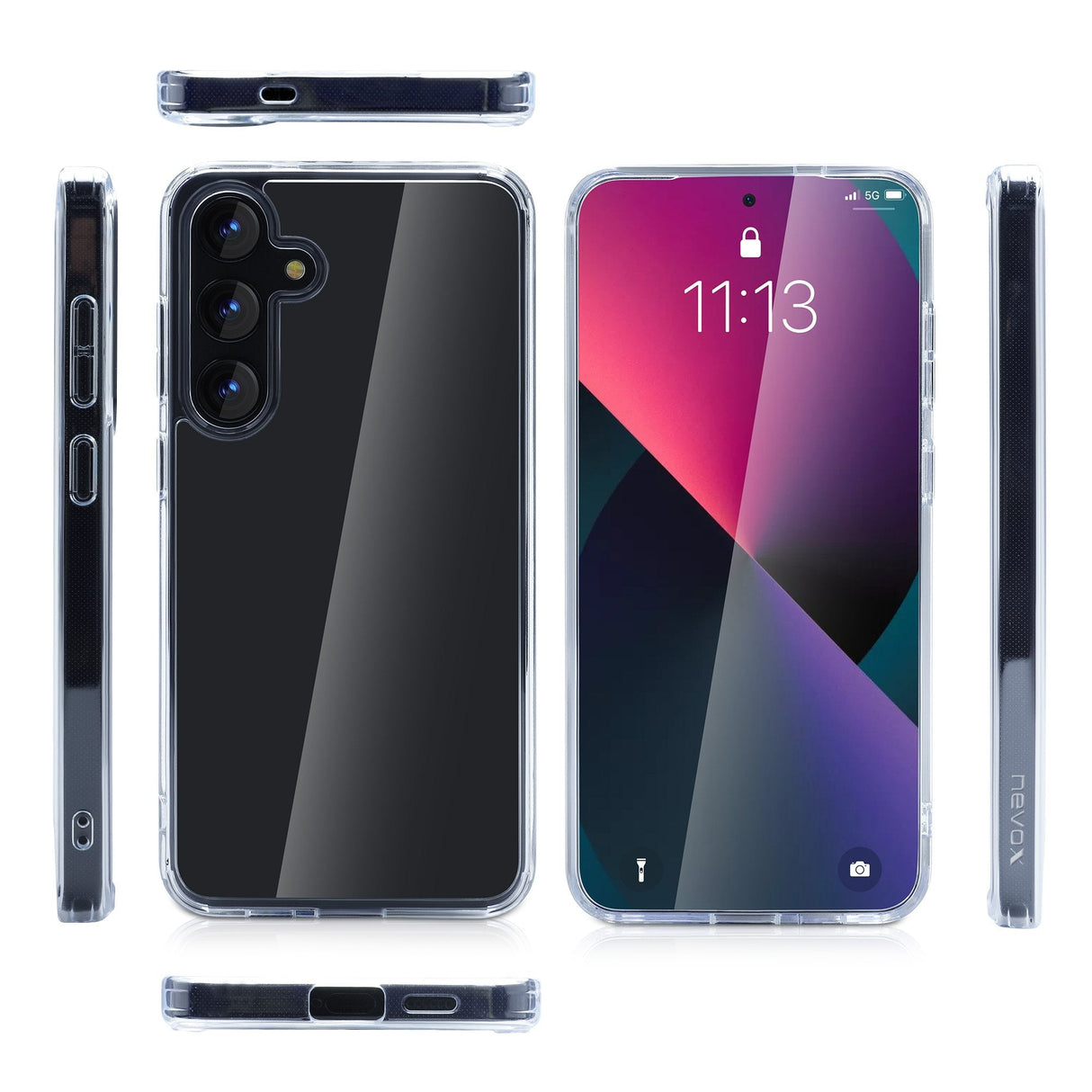 Nevox Styleshell Shockflex (Transparente, Samsung Galaxy S25) 2462