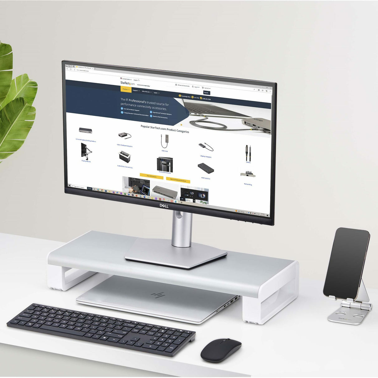 EAN 0065030902434 - StarTech.com 1MFSW-MONITOR-RISER soporte para monitor Escritorio Plata imagen 7
