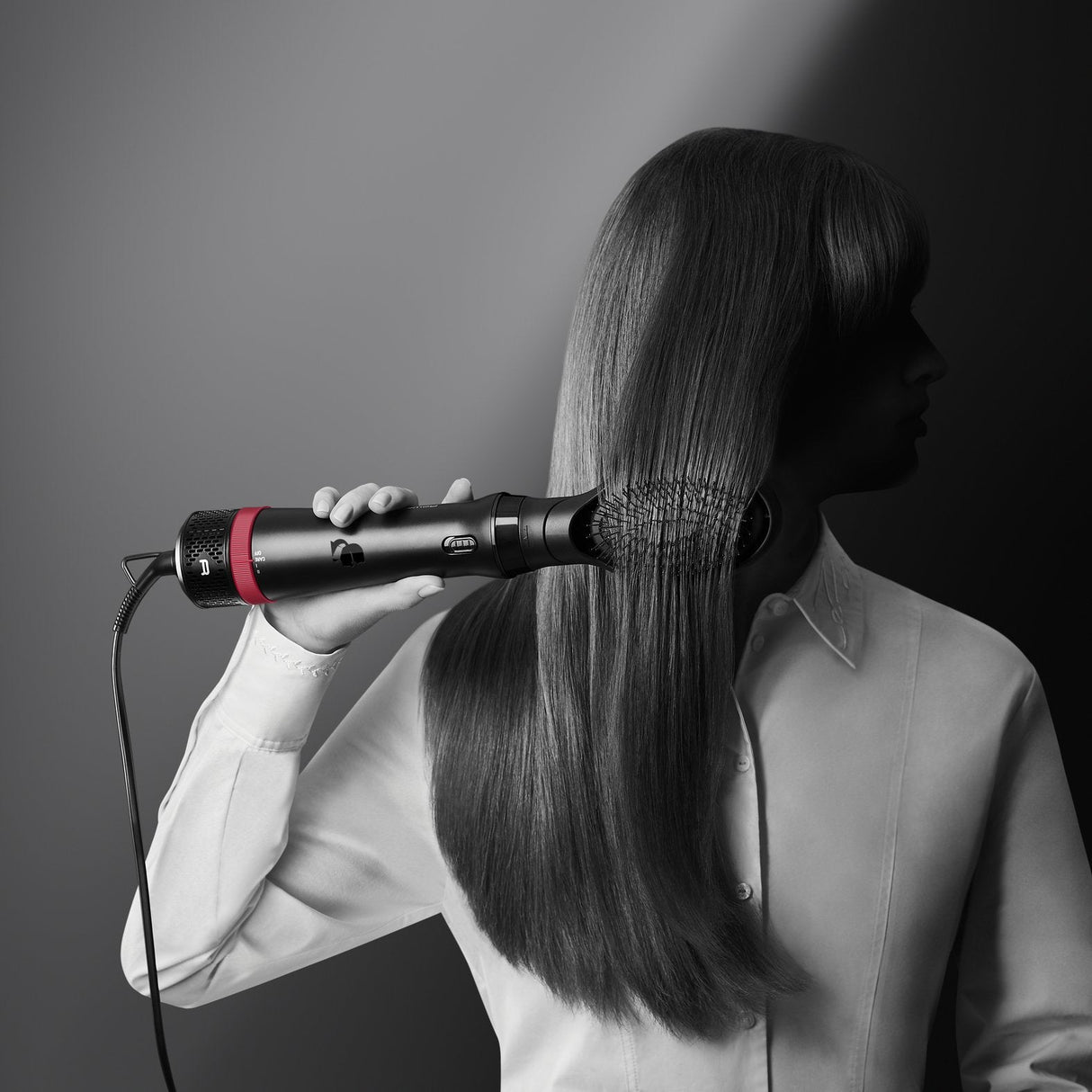 Rowenta Express Style Cf634l Cepillo De Aire Caliente Caliente Negro, Rojo 800 W 1,8 M