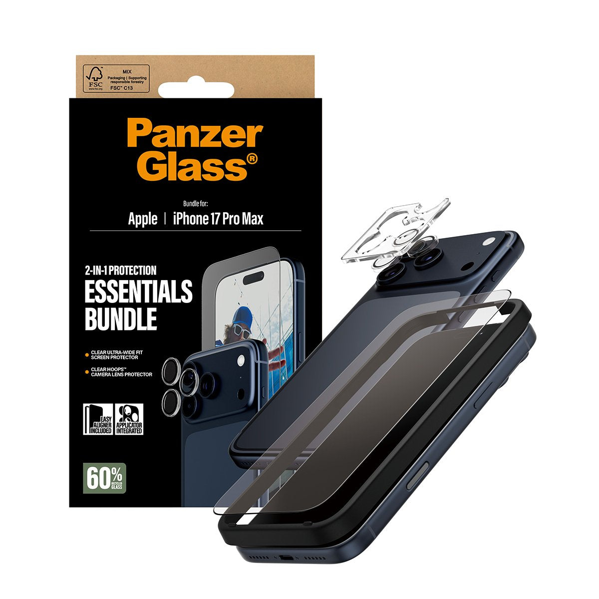 EAN 5715685031489 - PanzerGlass ® 2-in-1 Essentials Bundle iPhone 17 Pro Max Protector de pantalla Apple 1 pieza(s) imagen 5