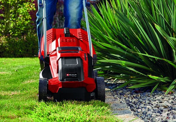 EAN 4006825645712 - Einhell GE-CM 18/32 Li-Solo Cortacésped de empuje a gasolina Batería Negro, Rojo imagen 3