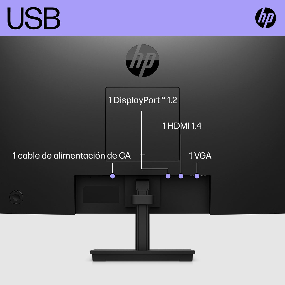 EAN 0196548193844 - HP V24i G5 FHD Monitor pantalla para PC 60,5 cm (23.8") 1920 x 1080 Pixeles Full HD LCD Negro imagen 11