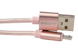 EAN 8425402168639 - Eightt ECM-1P cable USB USB 2.0 1 m USB A Micro-USB B Rosa imagen 1