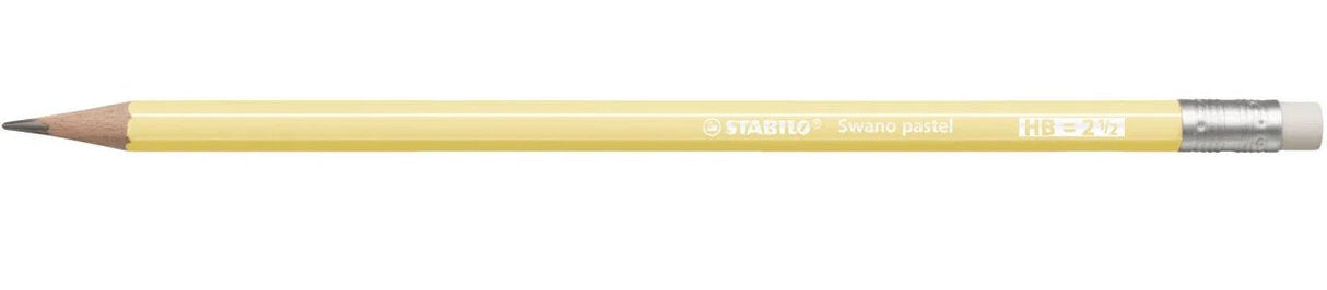 Stabilo Lapiz Grafito Con Goma Swano Pastel Amarillo -12u-