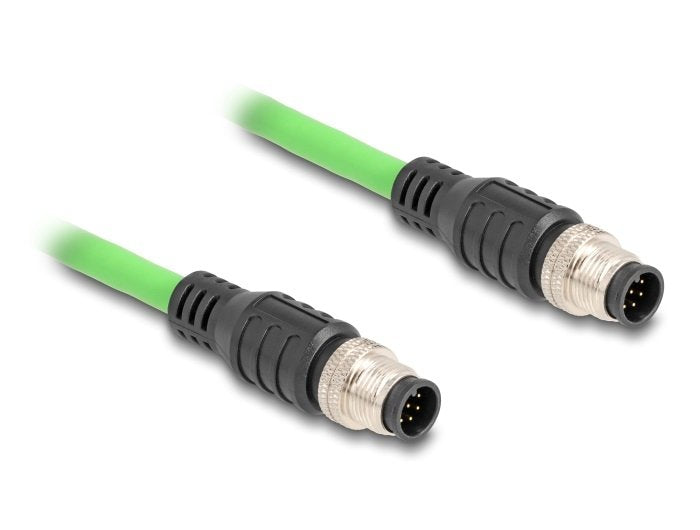 Delock 80414 Cable M12 Codificado A 8 Pin Macho A Macho Pur (Tpu) 5 M