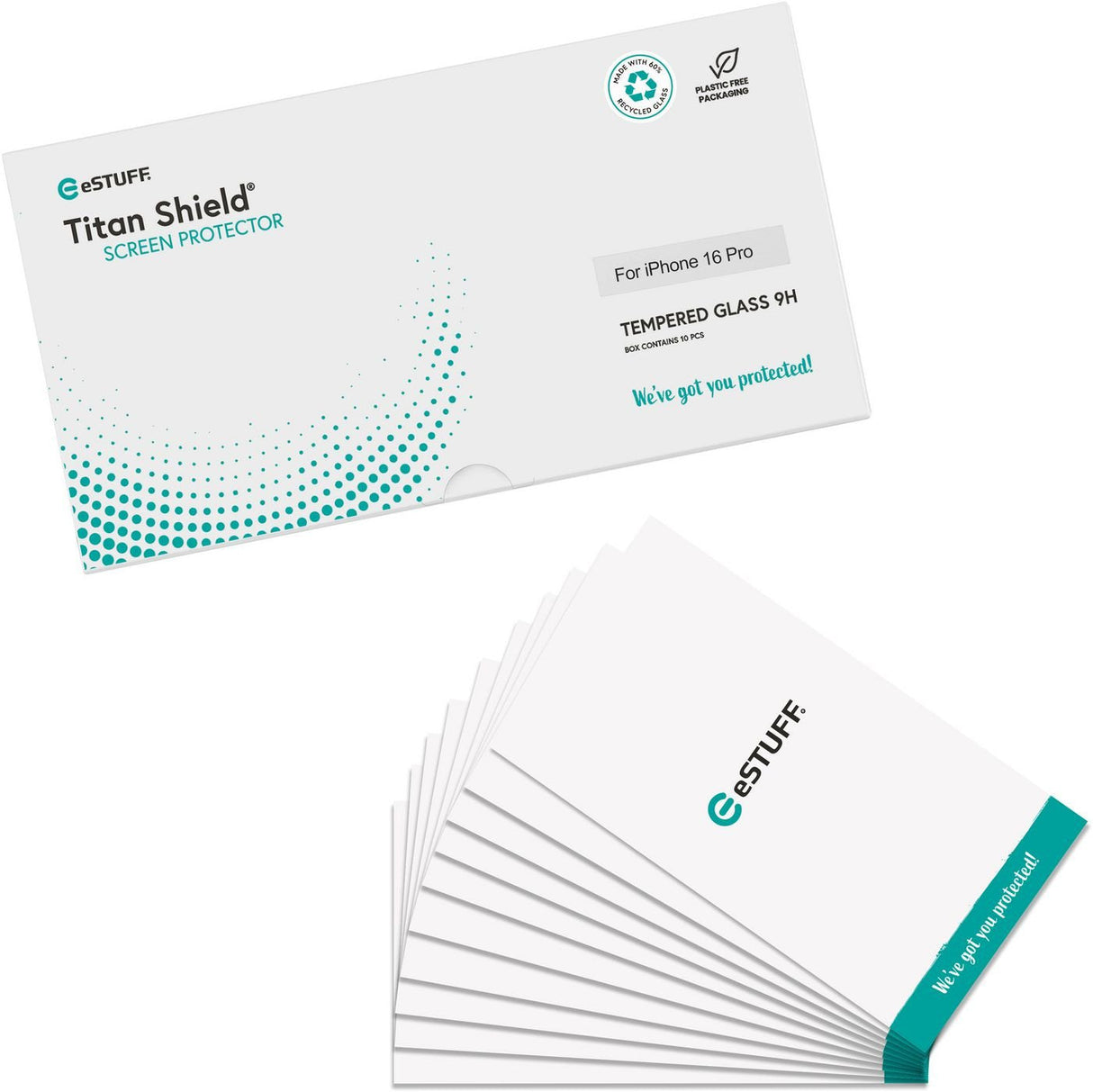 Infinite Apple Iphone 16 Pro Clear Glass Titan Shield. 10