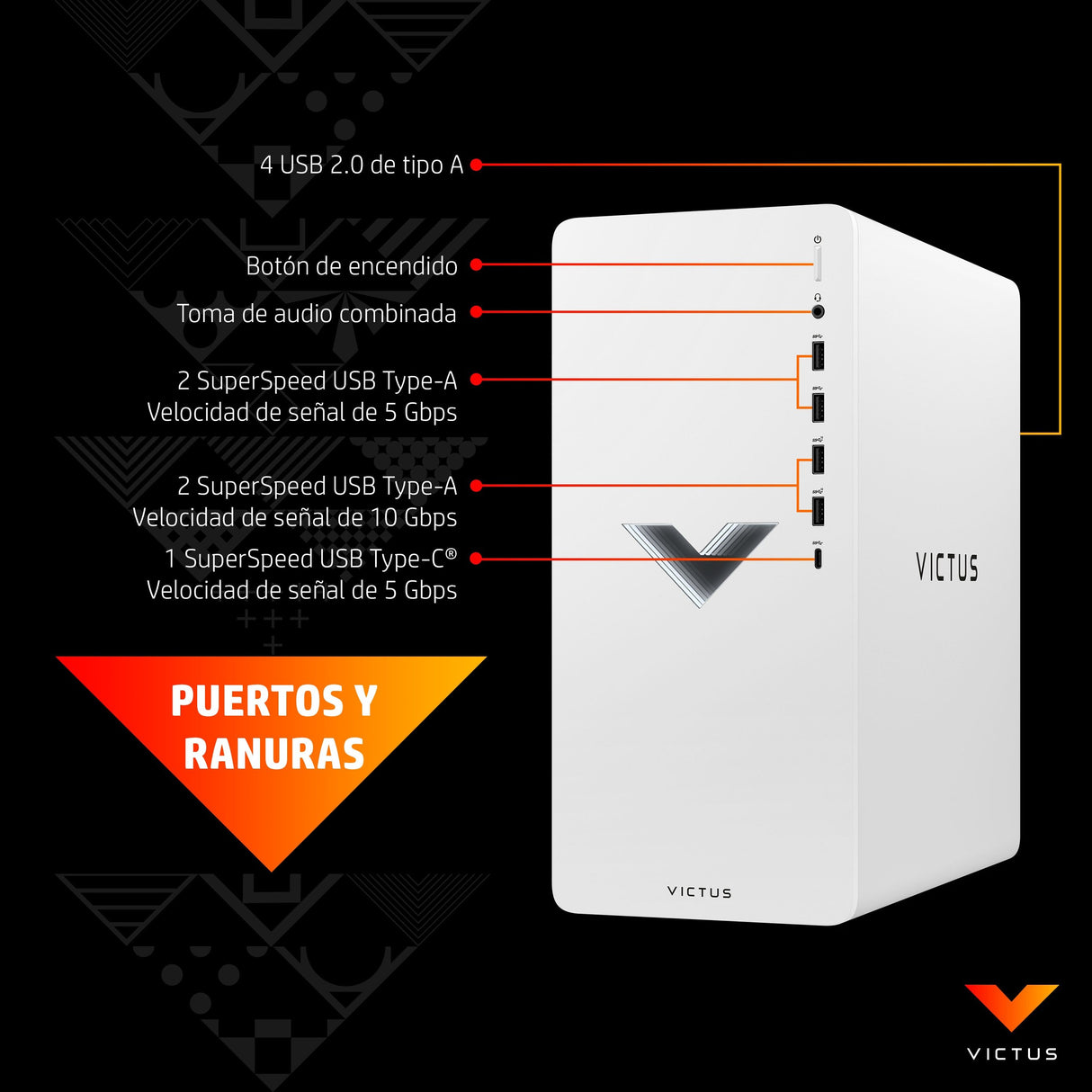 EAN 0196786500459 - Victus by HP 0108ns PC AMD Ryzen™ 5 5600G 16 GB DDR4-SDRAM 512 GB SSD AMD Radeon RX 6400 Windows 11 Home imagen 18