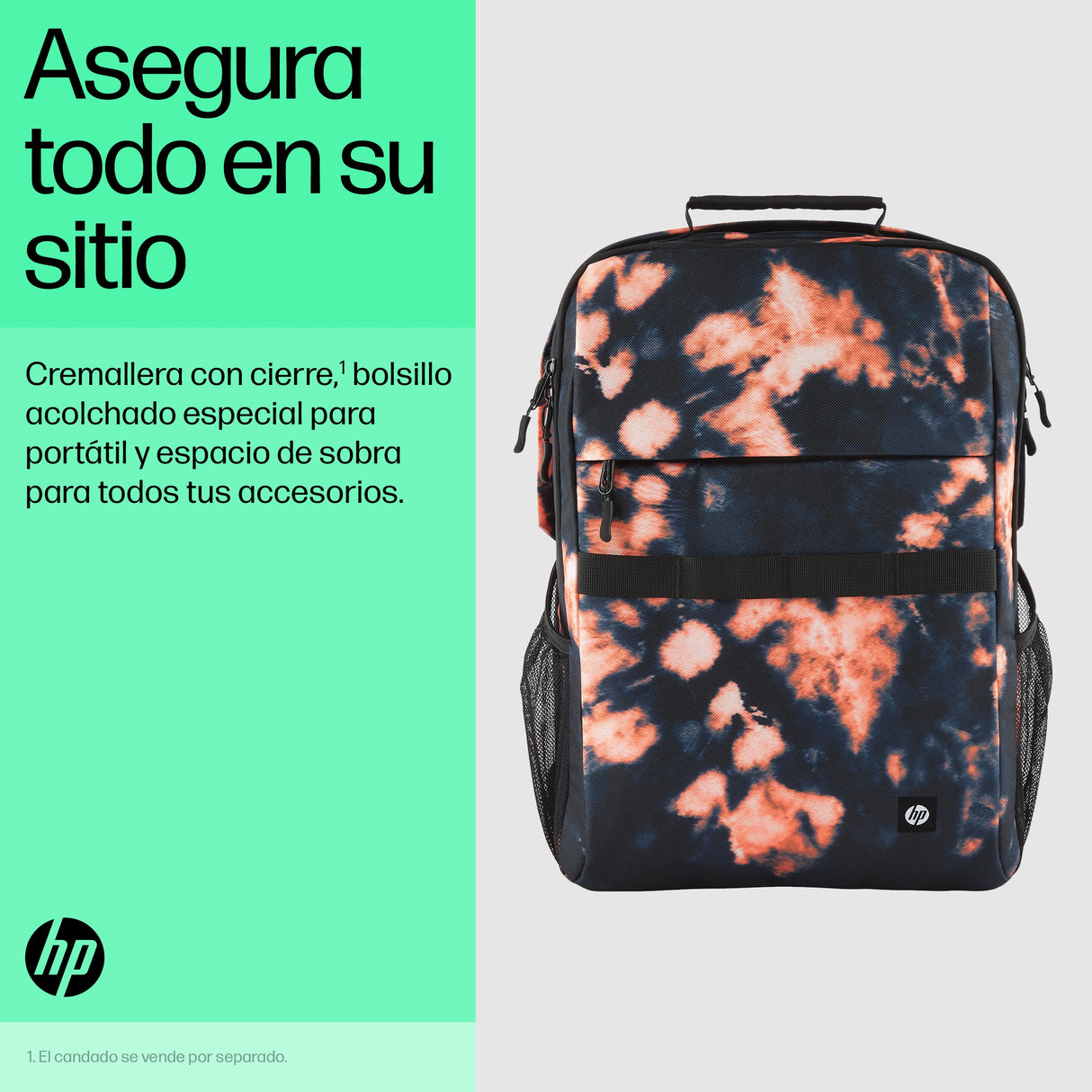 EAN 0197192501269 - HP Campus XL Tie Dye Backpack 40,9 cm (16.1") Negro imagen 5