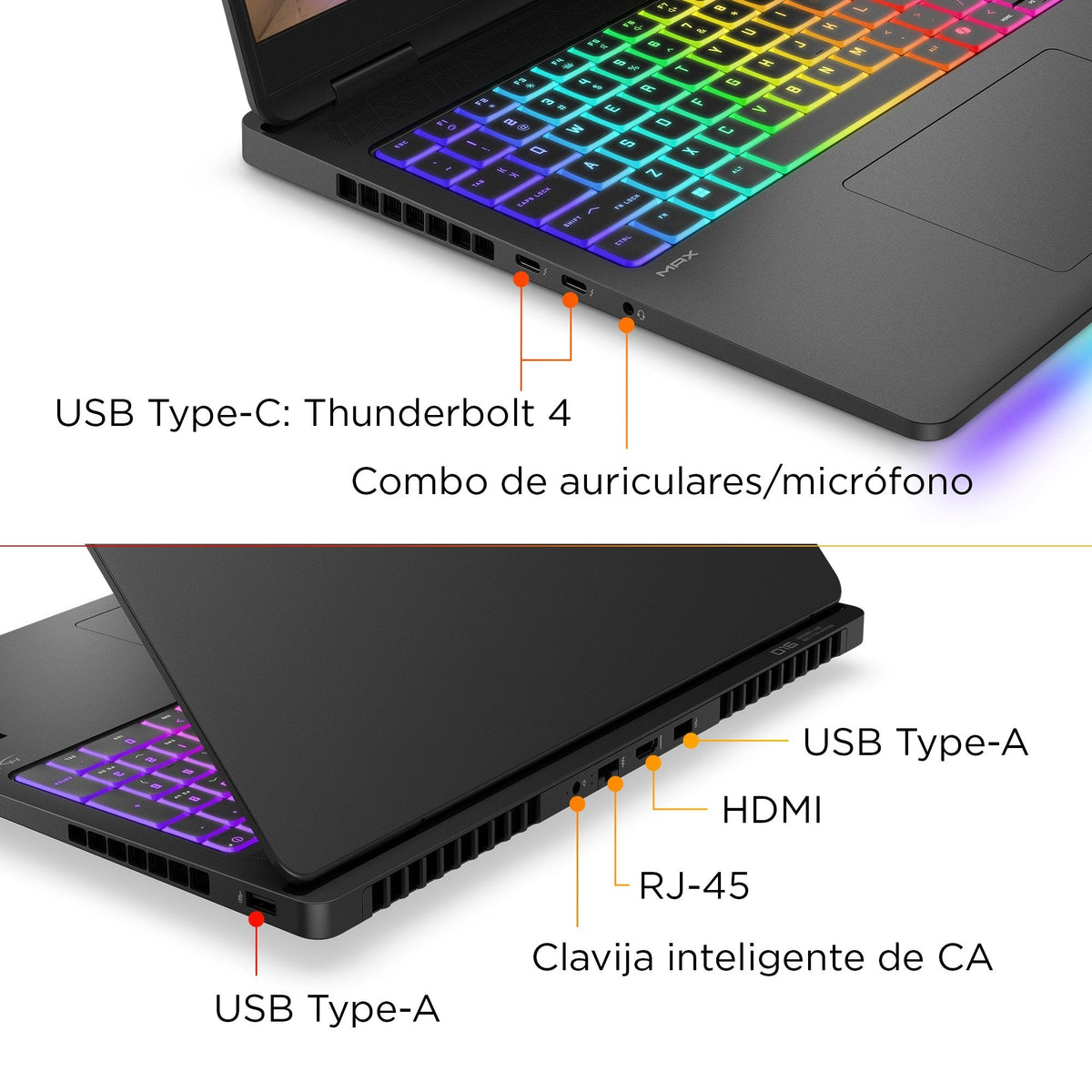 Portátil Gaming Hp Omen Max 16 Ak0008ns Copilot+ Pc 16" Wqxga Amd Ryzen Ai 9 Hx375 55 Tops 32gb Ram 1tb Ssd Geforce Rtx 5070 Ti W11 Home