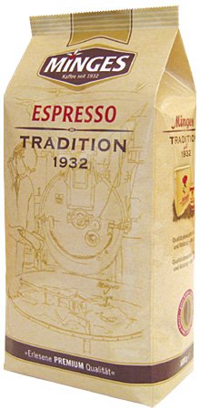 Minges Espresso Tradition 1932 Espressobohnen, Arabica- Y Robustabohnen Kräftig, 1 Kg