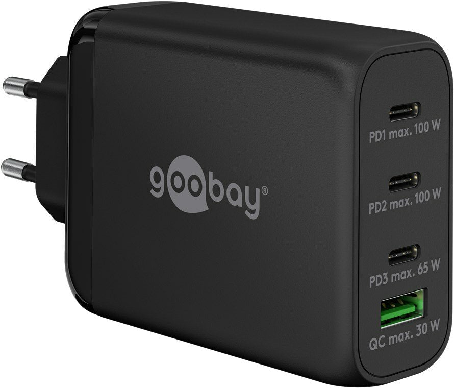 EAN 4040849655555 - Goobay 65555 cargador de dispositivo móvil Portátil, Smartphone Negro Corriente alterna Carga rápida Inte imagen 1