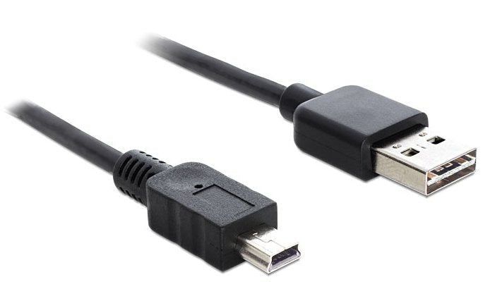 Delock Cable Easy-Usb 2.0 Tipo-A Macho> Usb 2.0 Tipo Mini-B Macho 3 M Negro