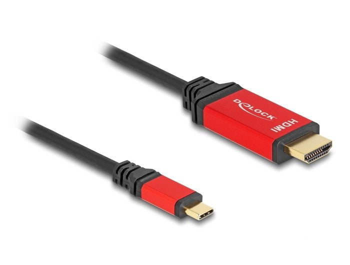Delock 80095 Cable Usb Type-C A Hdmi (Modo Dp Alt) 8k 60 Hz Con Función Hdr 1 M Rojo