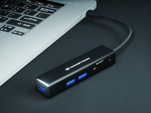 Hub 3.1 Usb-C Conceptronic Donn08 3 Puertos Usb 3.0 Y Lector Tarjetas Sd / Microsd