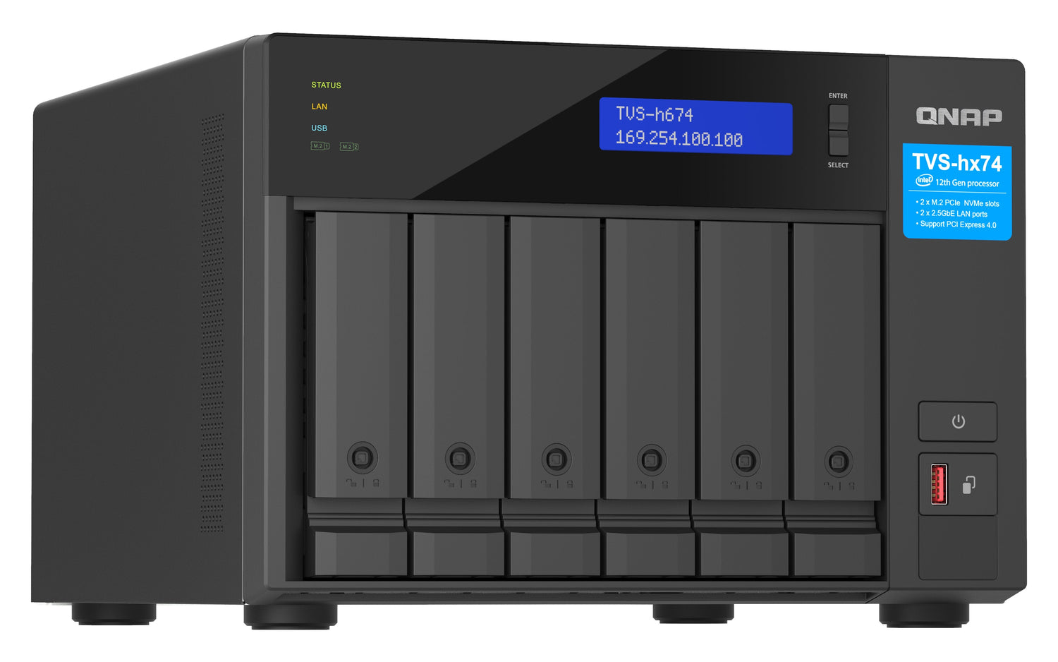 Qnap Tvs-H674t-I5-32g Servidor De Almacenamiento Nas Torre Ethernet Negro I5-12400