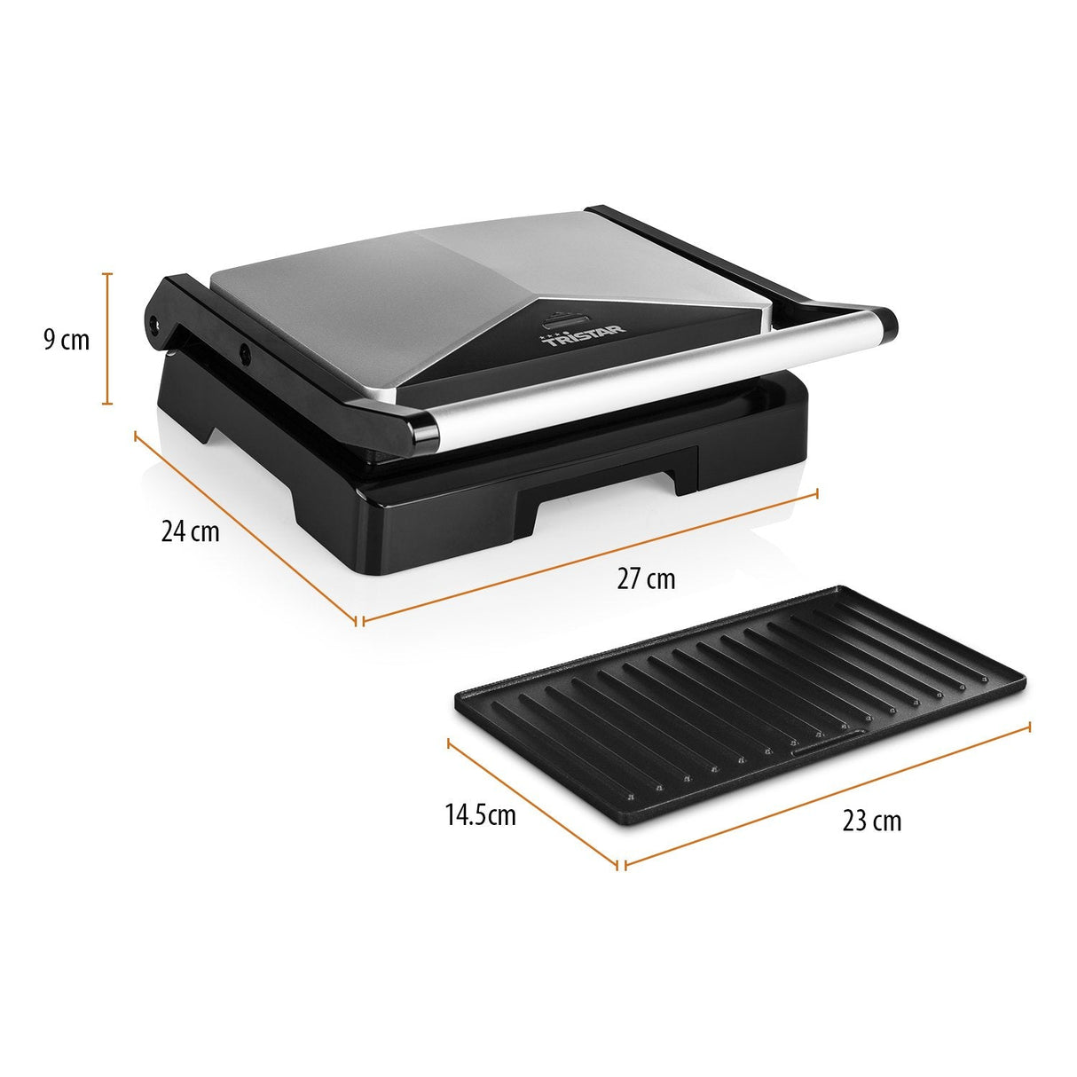 Tristar Gr-2854 Parrilla De Contacto, Gris