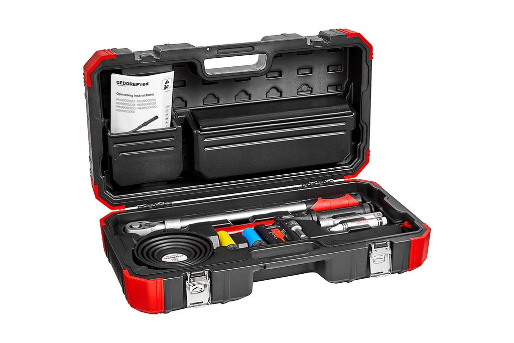 Gedore Juego De Montaje De Rueda Roja, 11 Piezas, Llave Dinamométrica R68903011