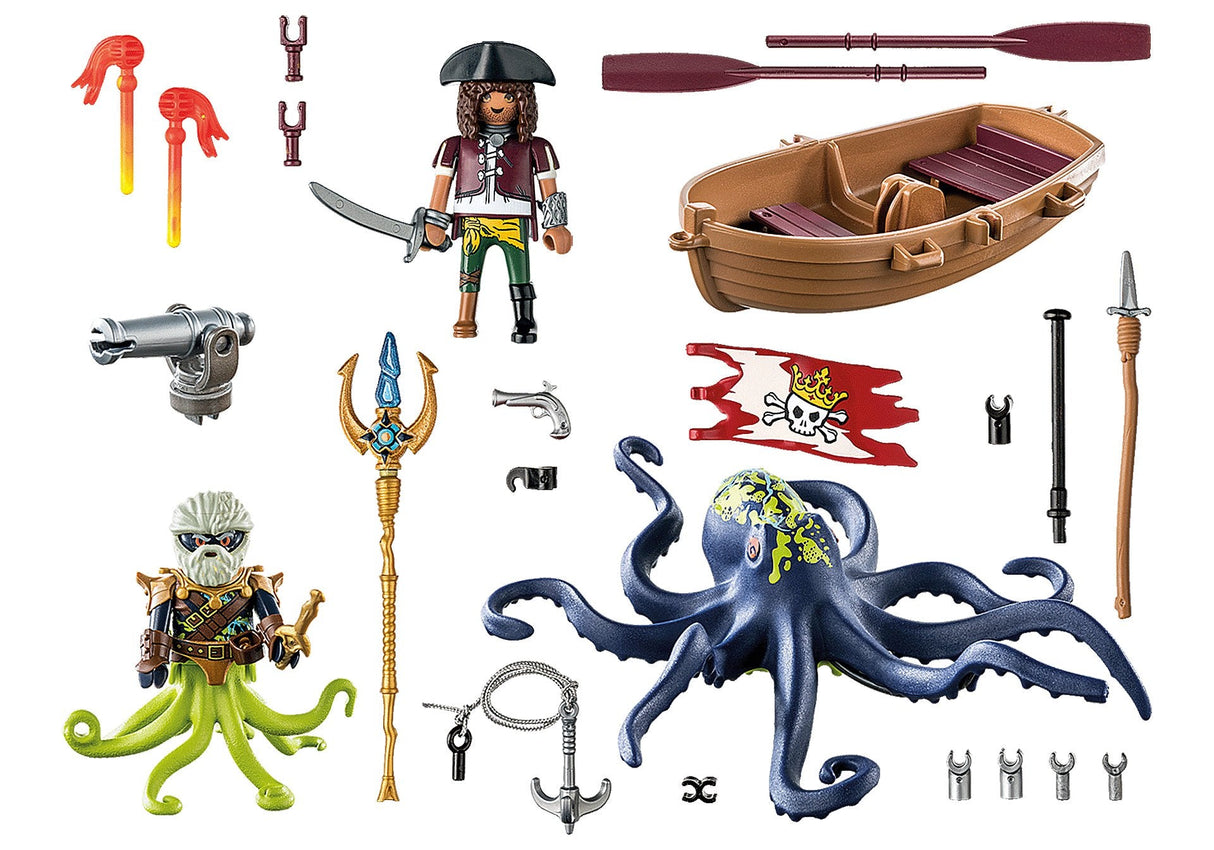 Playmobil 71419 Piratas Luchando Contra El Pulpo Gigante
