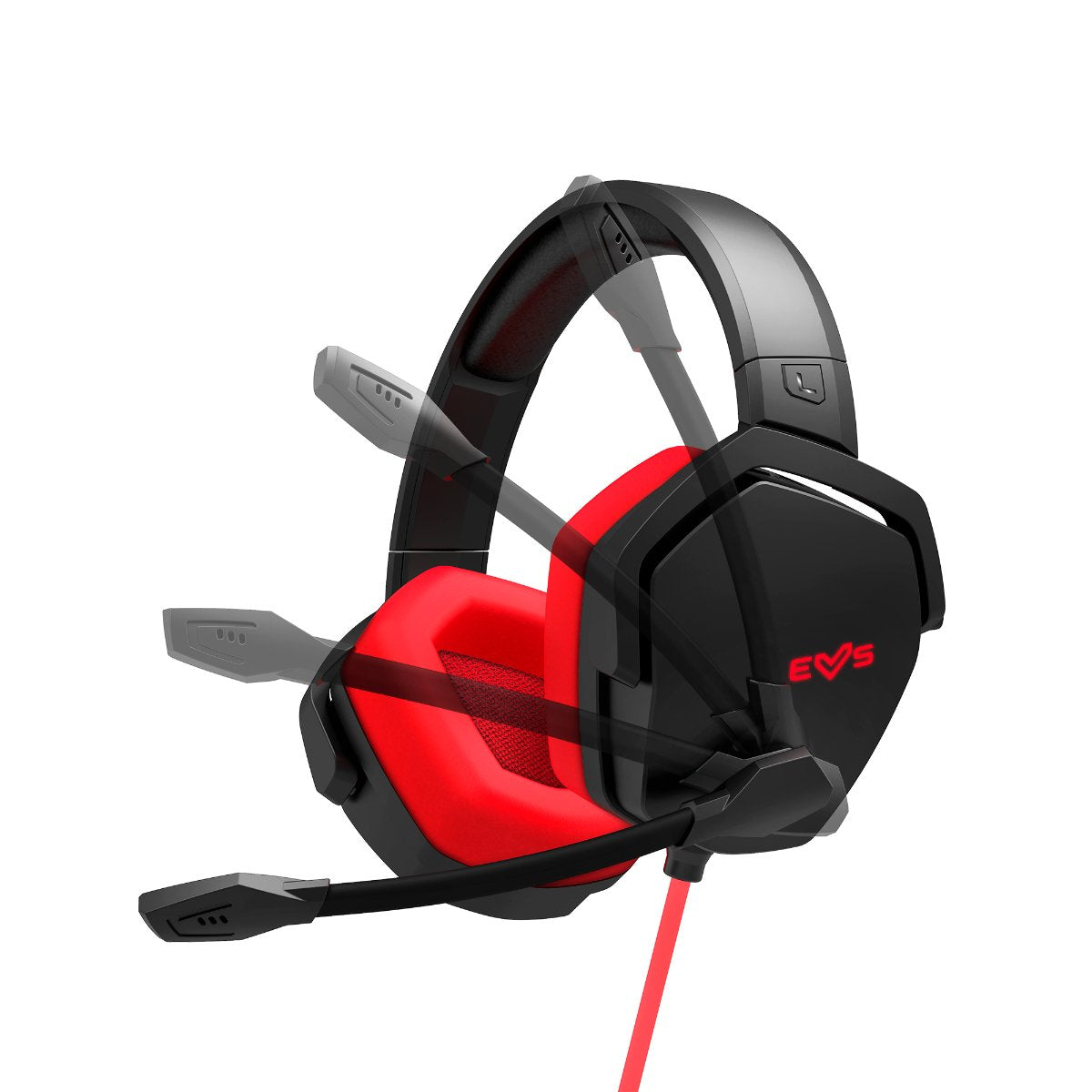 Auricular + Mic Energy Gaming Esg 4 Surround 7.1 Usb Black/Red