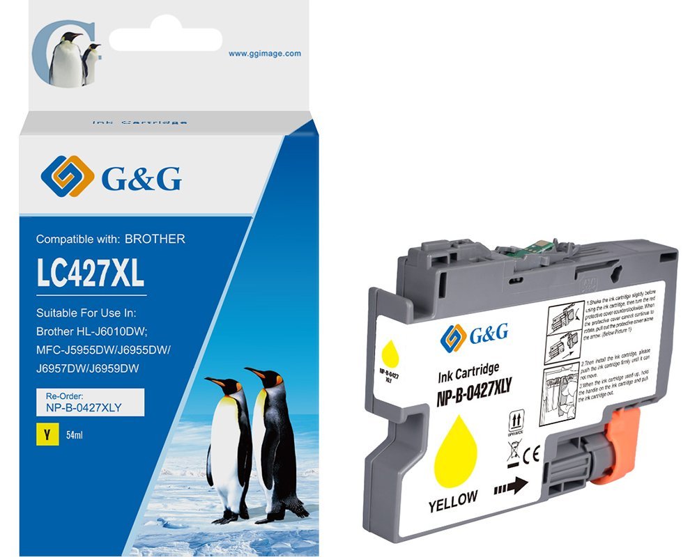 G&G Tintencartucho Compatible Brother 427xl Lc-427xly Amarillo